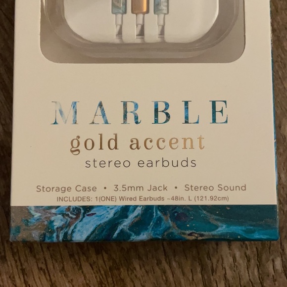 NWT Live Love Music Blue Tie-Dye Marble Stereo Earbuds - Picture 8 of 16